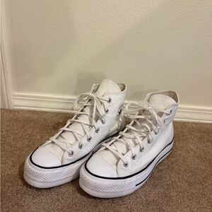 Platform White High Top Converse
